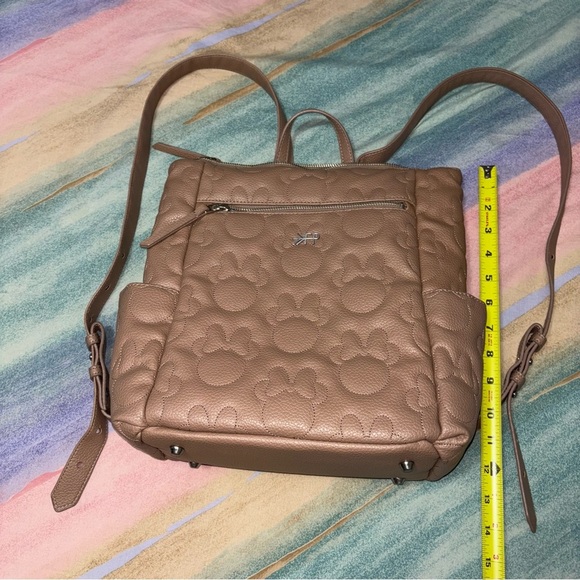 Freshly Picked X Disney Tan Faux Leather Oh My Minnie Mouse Embossed Backpack - Picture 12 of 13